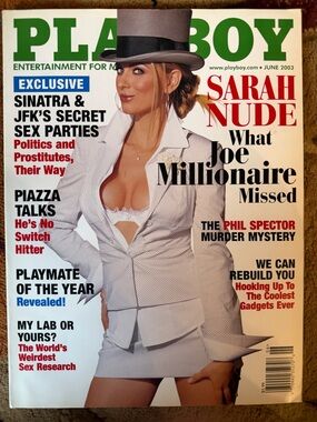 Playboy 2003 June ~ SINATRA, JFK, PIAZZA, SARAH FROM JOE MILLIONAIRE